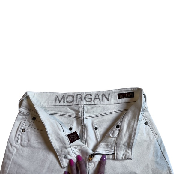 Y2K dELiA*s Morgan Off White Denim Bermuda Shorts - Picture 3 of 5